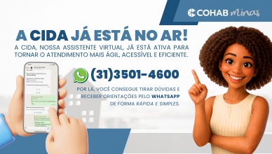 Cohab Minas investe em inovação e lança canal oficial no WhatsApp para facilitar atendimento ao mutuário