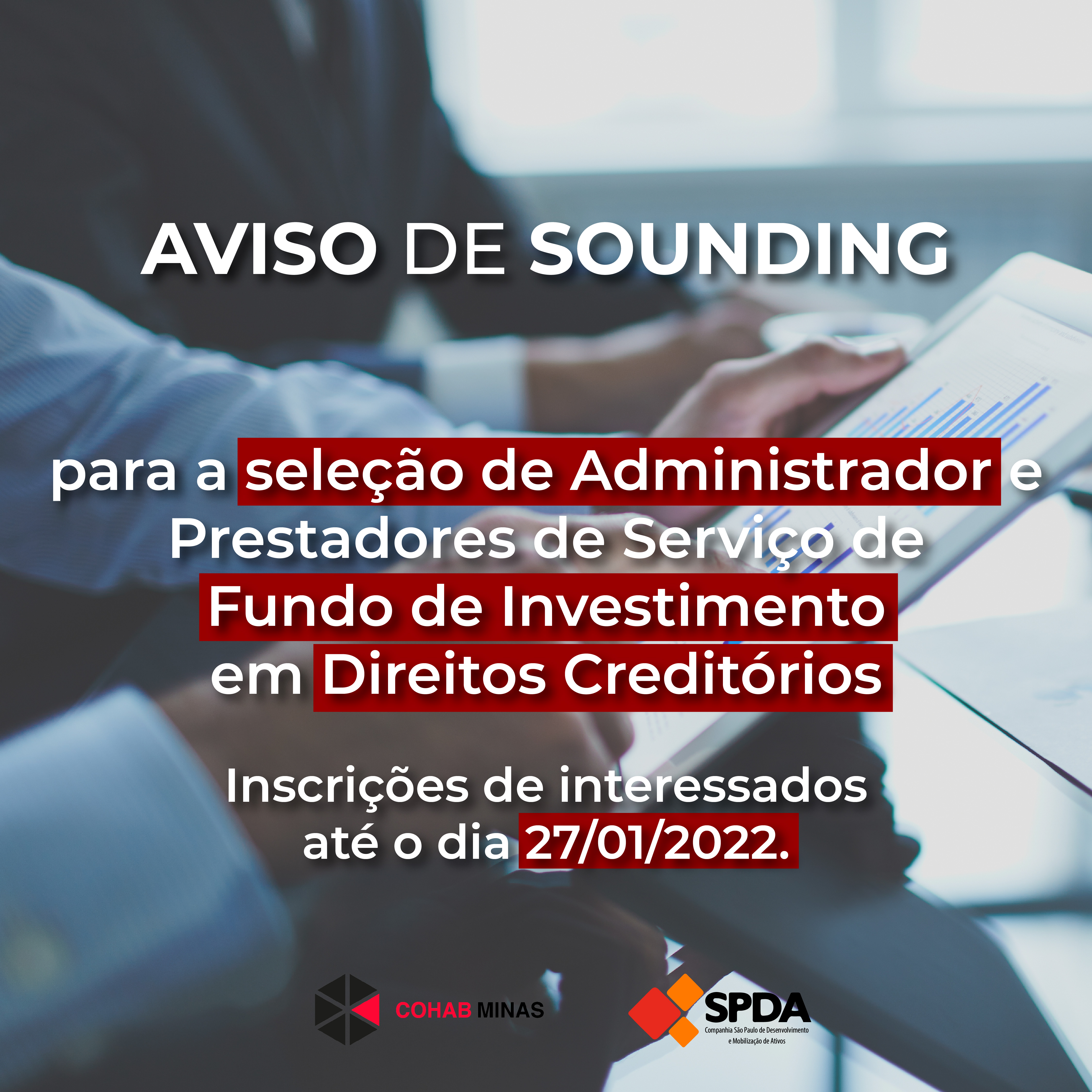 Cohab Minas lança Manifestação de Interesse para Sounding do FIDC