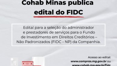Cohab Minas Publica Edital do FIDC